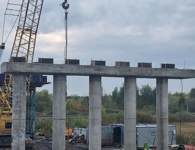 Техническая готовность путепровода через Турмасовский переезд в Мичуринске достигла 20%