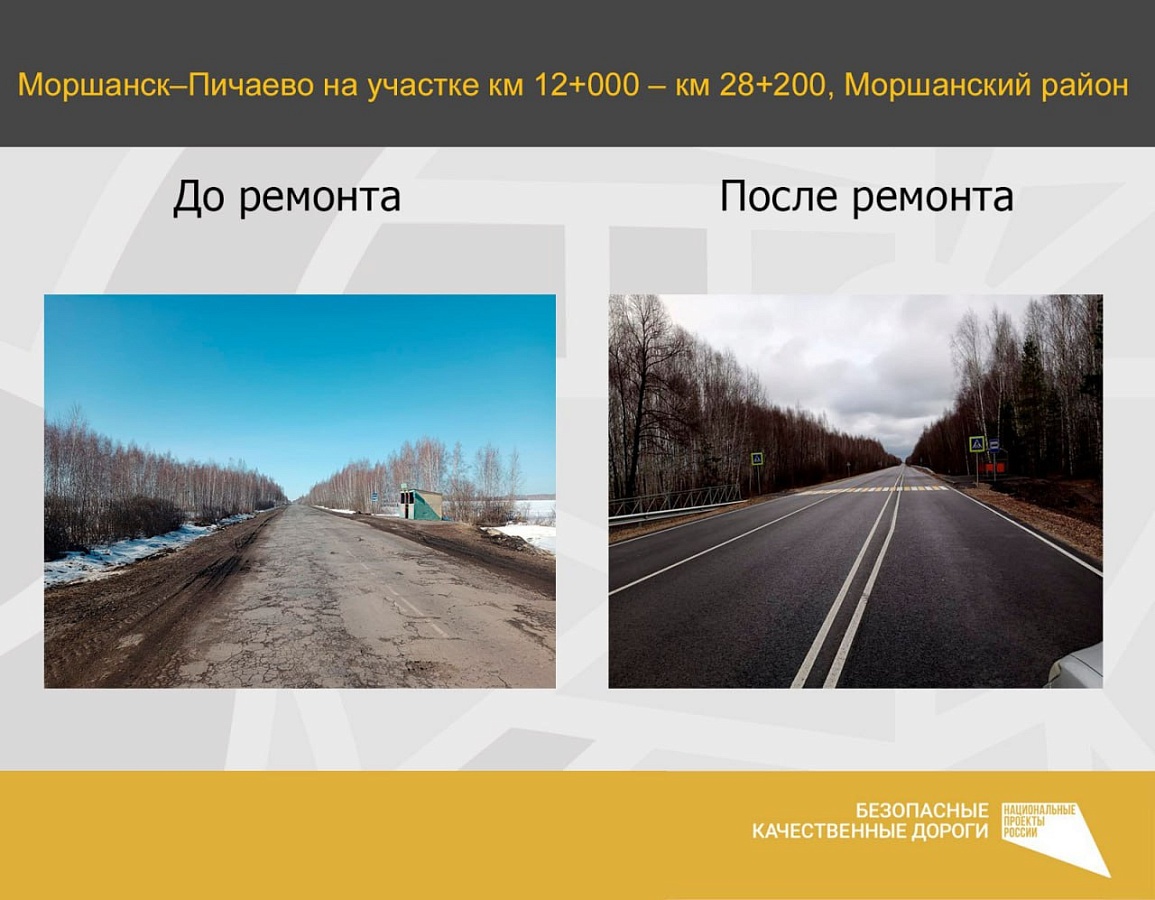 Введен в эксплуатацию 15-километровый участок автодороги Моршанск-Пичаево