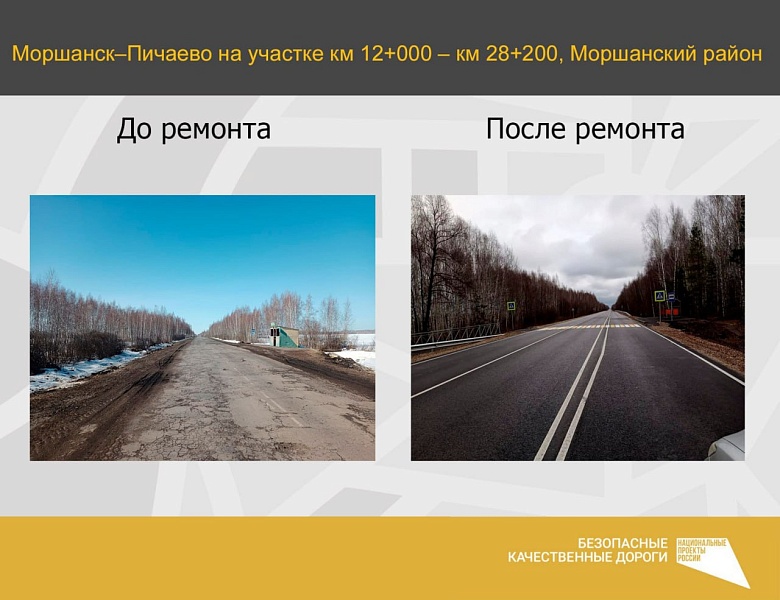 Введен в эксплуатацию 15-километровый участок автодороги Моршанск-Пичаево