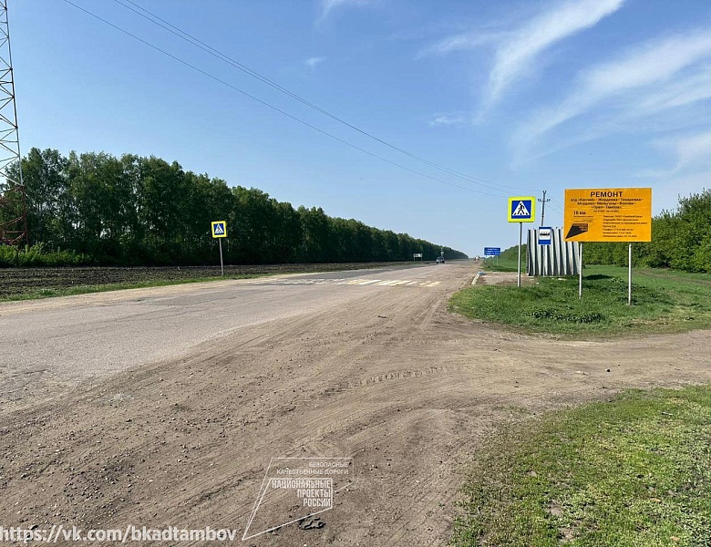 Начался ремонт 16-километрового участка трассы в Жердевском округе 